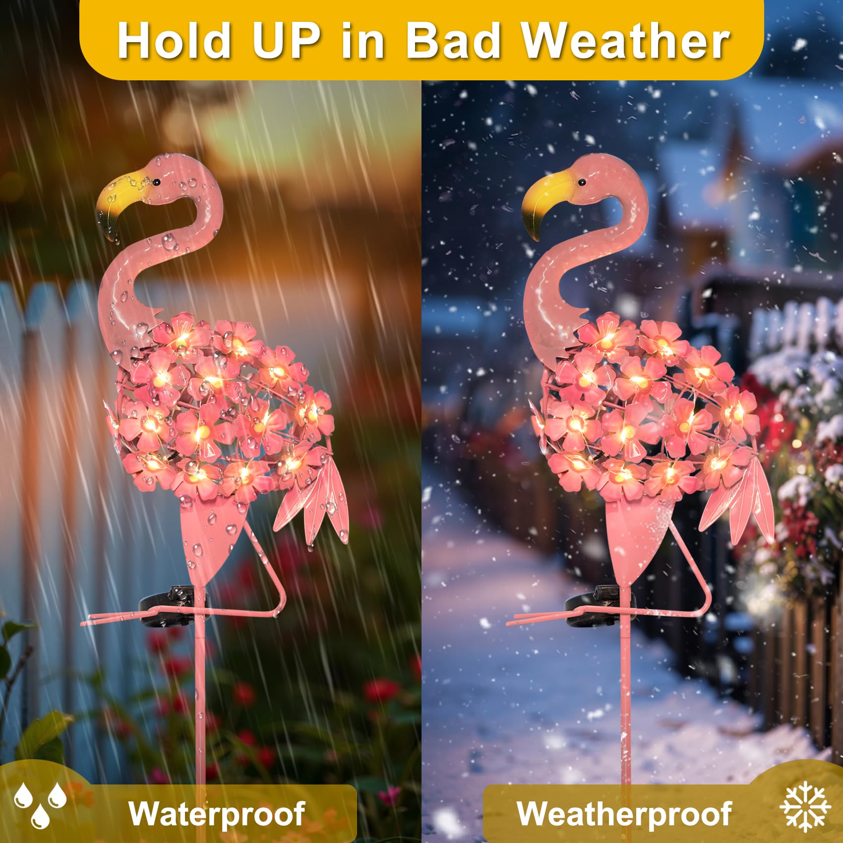 Homeimpro flamingo light dusk activation enables hands-free evening illumination.