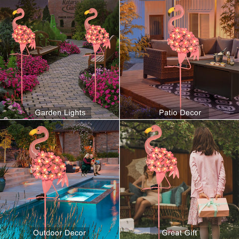 Homeimpro flamingo yard stake 39inch adds a playful focal point to your garden.