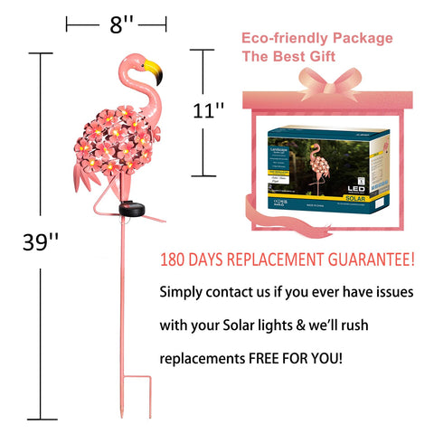 Homeimpro weatherproof flamingo light withstands rain and sun for year-round use.