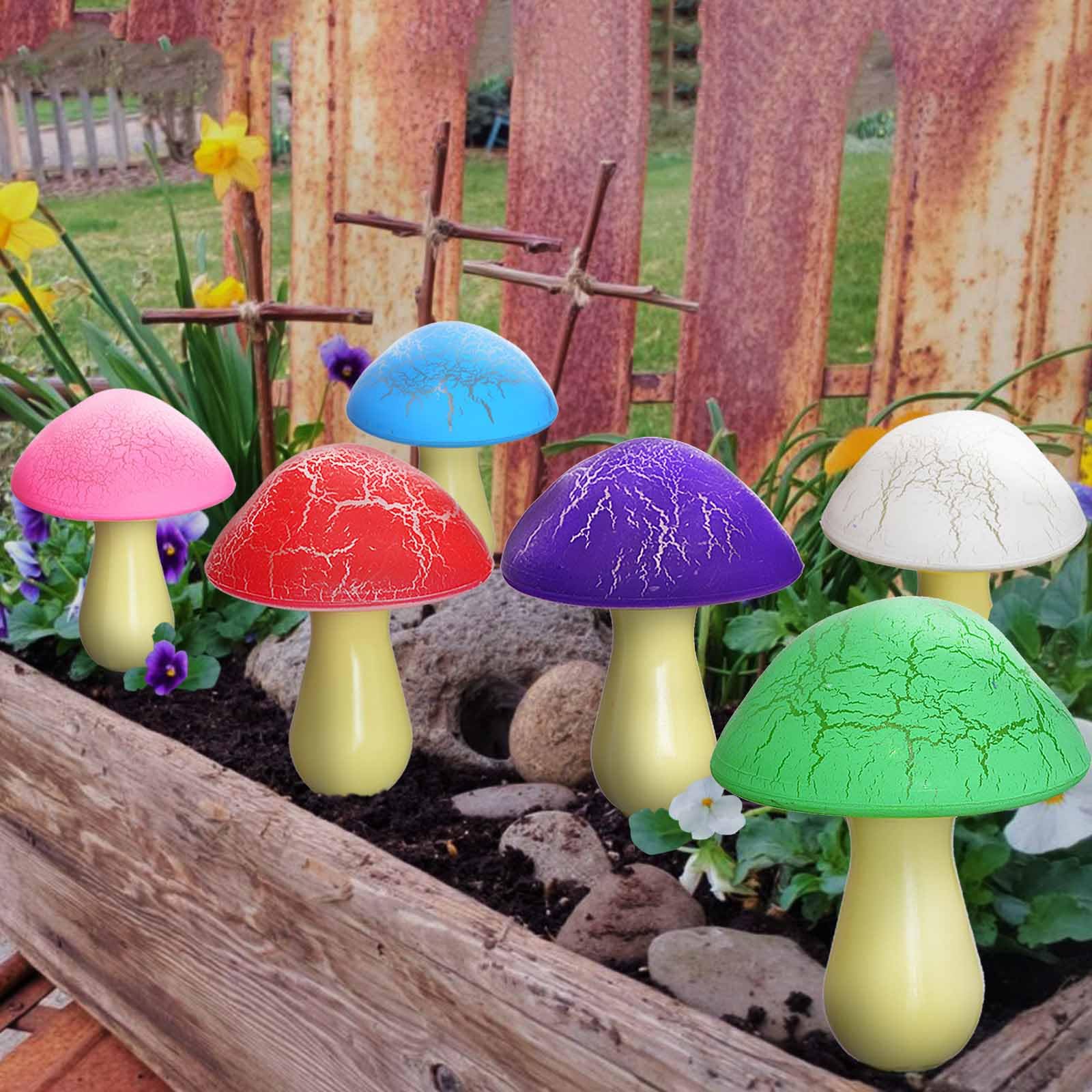 Homeleo multicolor mushroom lights brighten flower beds and borders