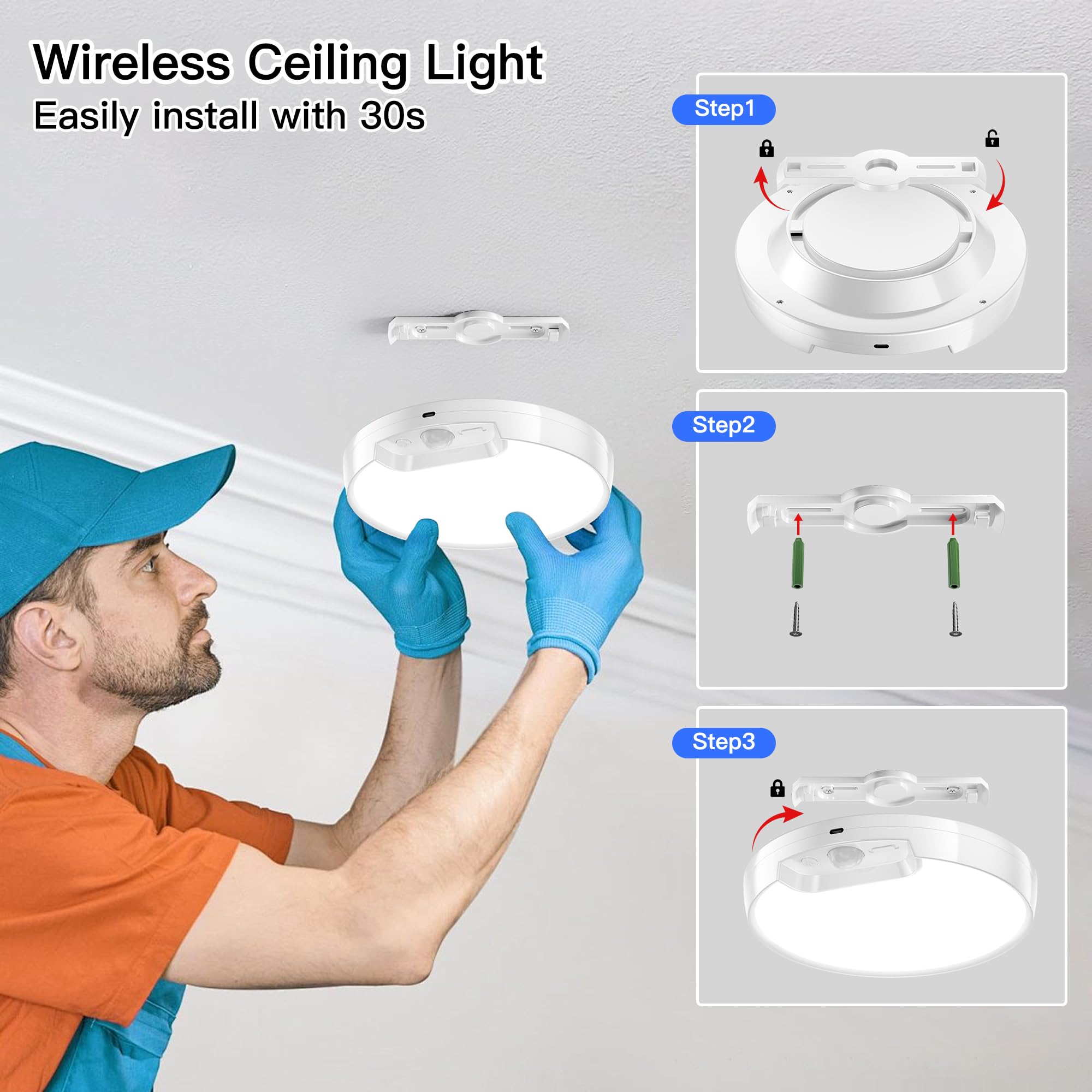 Homelist ceiling light waterproof for damp environments like a bathroom.