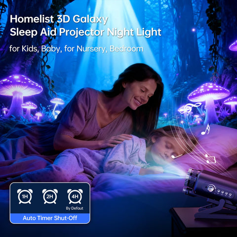 Homelist Sleep Aid Night Light starry sky scene helps calm kids at bedtime