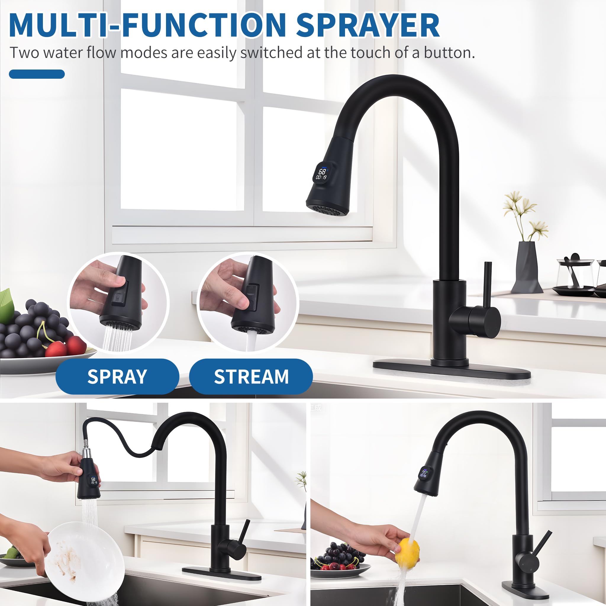 HOMELODY 304 stainless steel construction resists corrosion and fingerprints