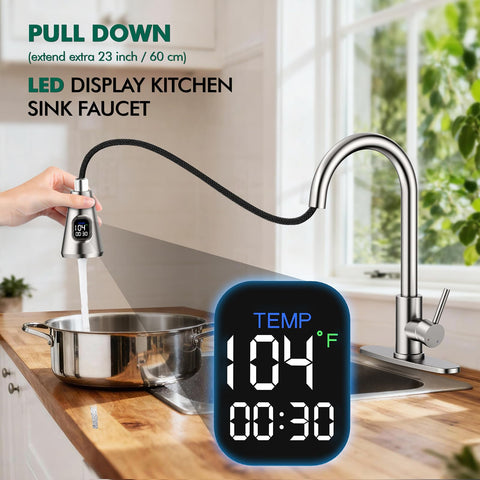 HOMELODY stainless steel finish resists fingerprints and stains for easy maintenance.