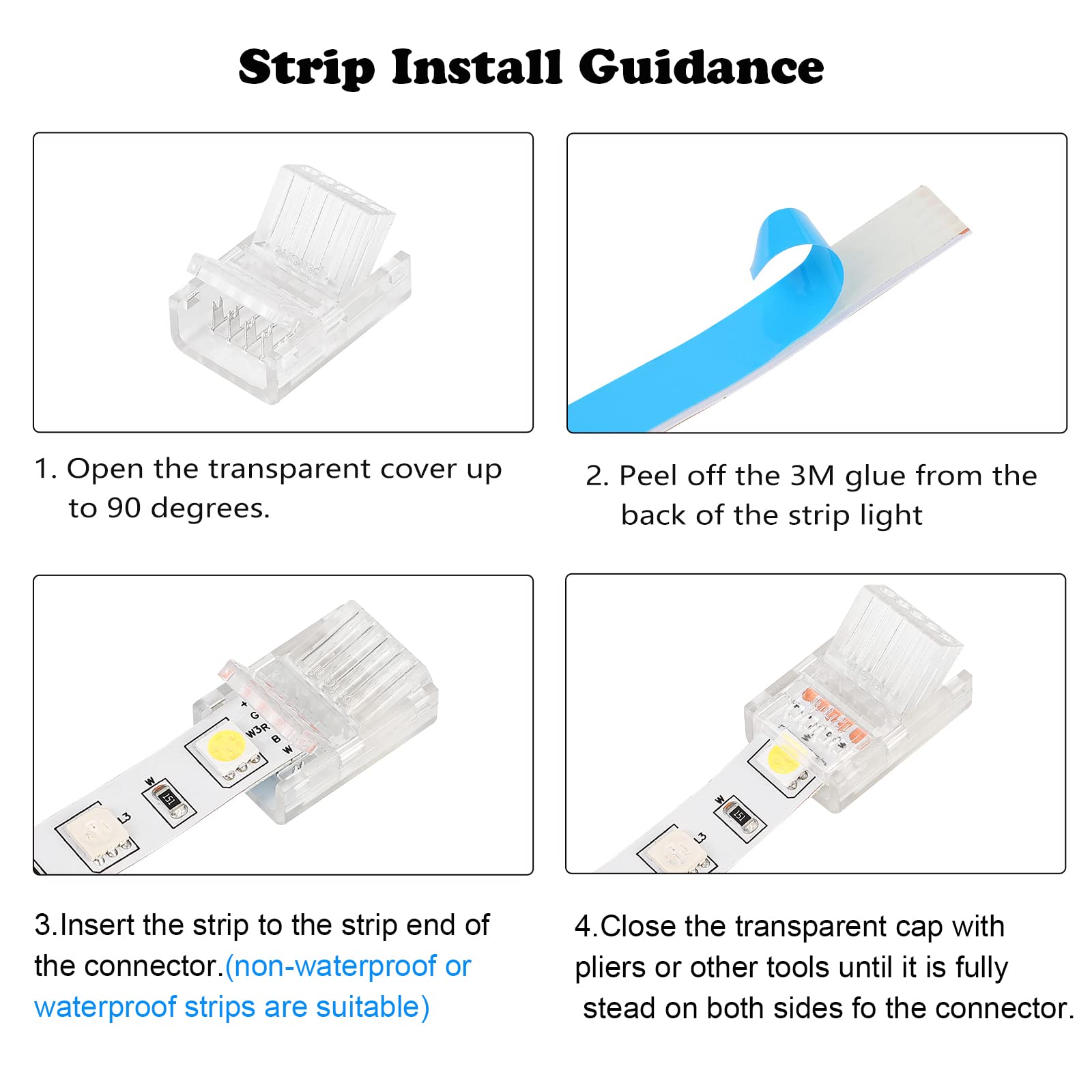 HOMELYLIFE compatible with 5V, 12V, and 24V LED strips for flexible power options.