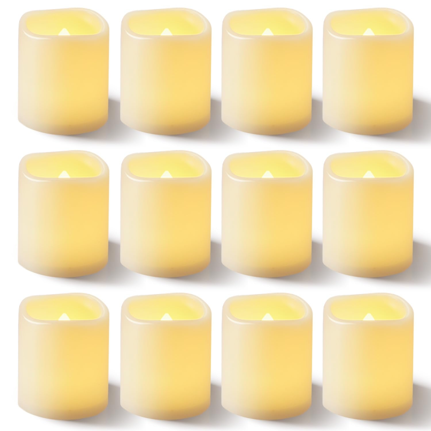 Homemory flameless votive candle in warm white glow for ambience on events