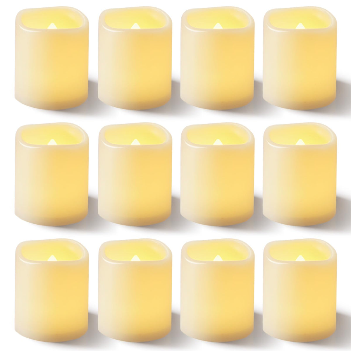 Homemory flameless votive candle in warm white glow for ambience on events