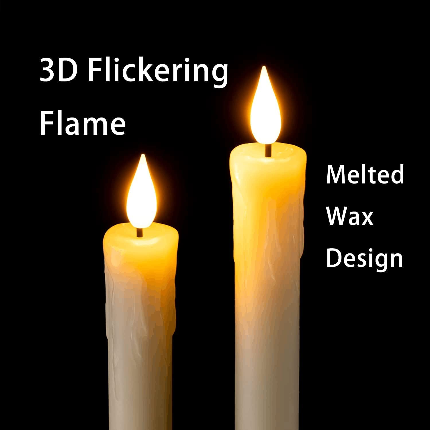 Homemory 3D flame real wax close-up shows flicker for cozy rooms
