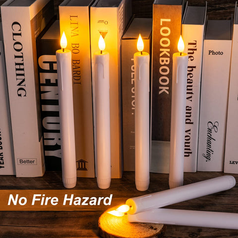 Homemory 9.6-inch candles in holder show classic decor appeal.