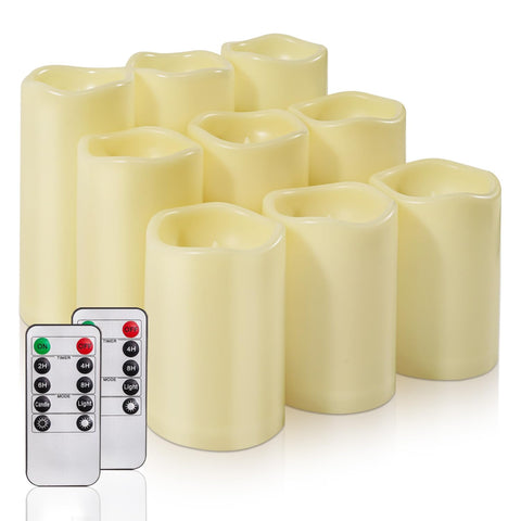 Homemory outdoor waterproof flameless candle provides cozy garden ambiance.