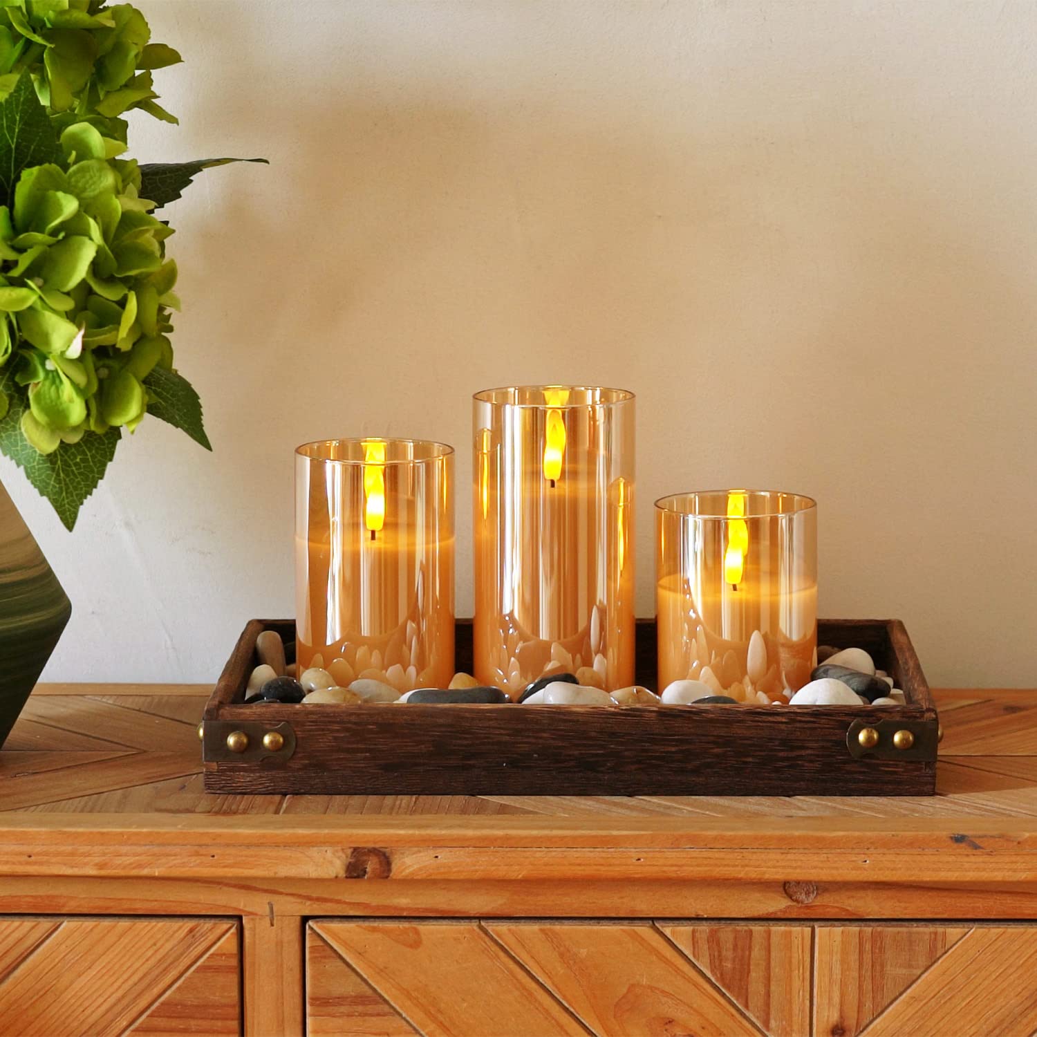 Homemory flickering candle mimics real wax for cozy nights.
