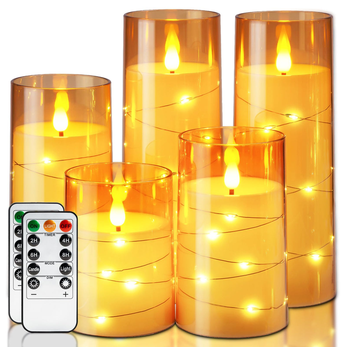 Homemory amber star string lights 4 inch candle adds warm ambiance to cozy corners