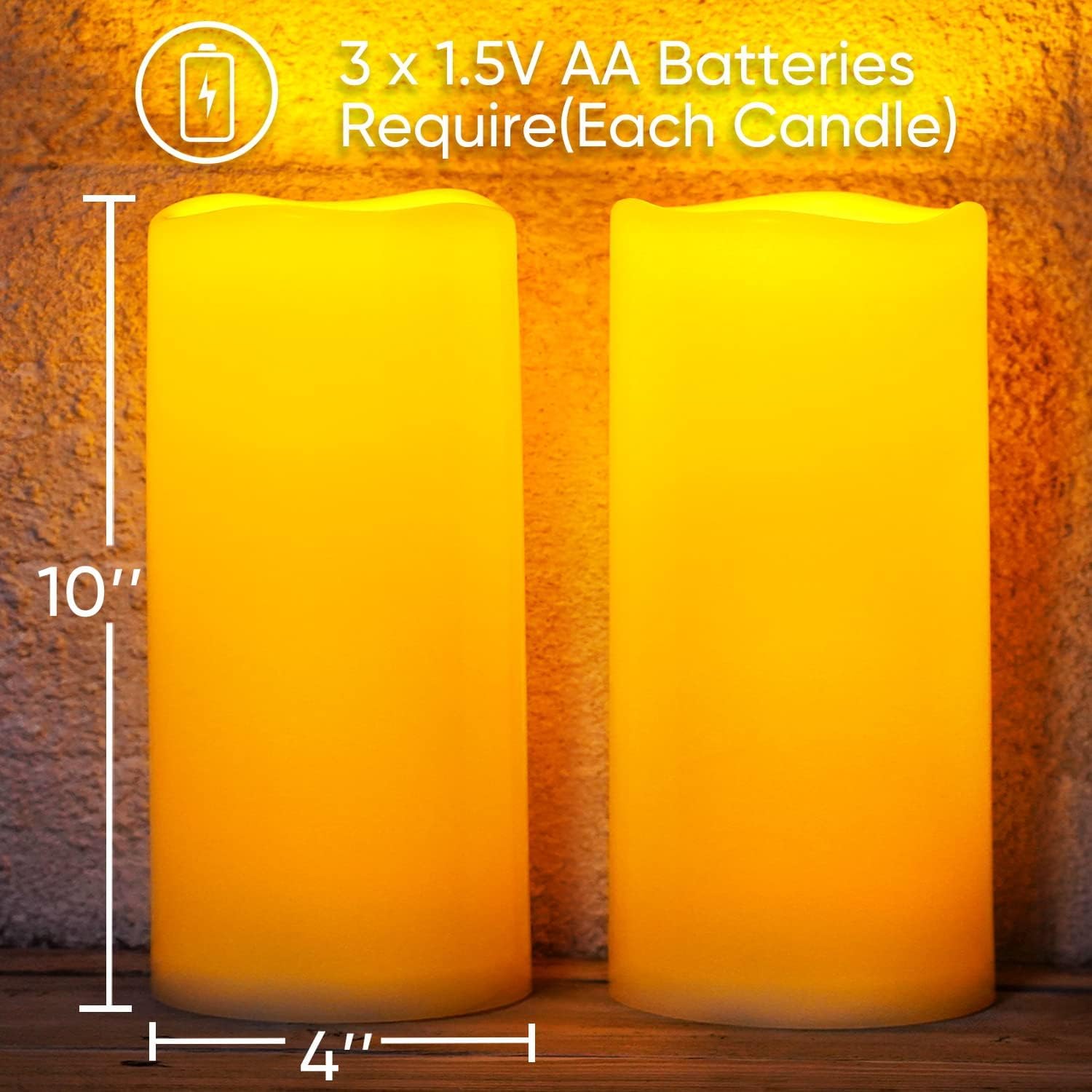 Homemory battery-operated candles run long hours with high-grade batteries.