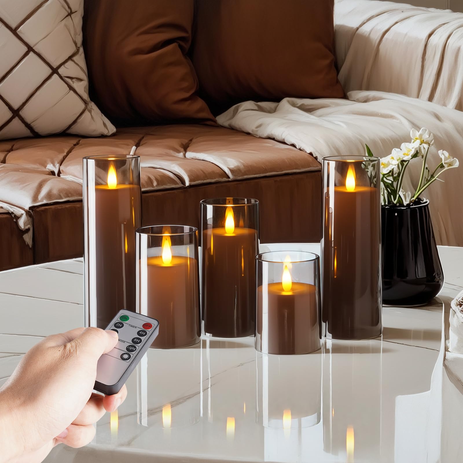Homemory battery-powered candles set offers flexible placement and long runtime