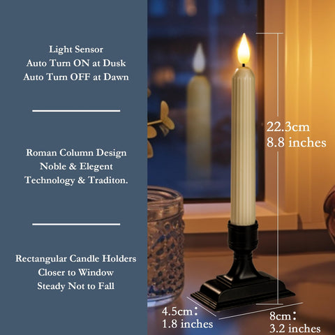 Homemory black holder supports the candle for a tidy holiday display.