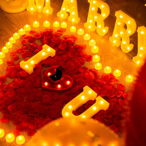 Homemory burgundy love balloons enhance the proposal setup with flair