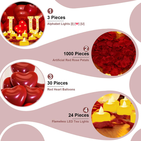 Homemory burgundy rose petals add texture and color to décor