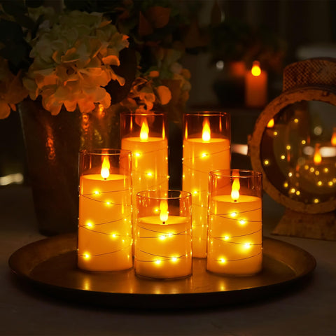 Homemory candle in lantern decor provides festive glow for events
