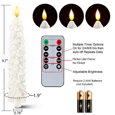 Homemory 9.7 inch candle fits windowsills and mantels
