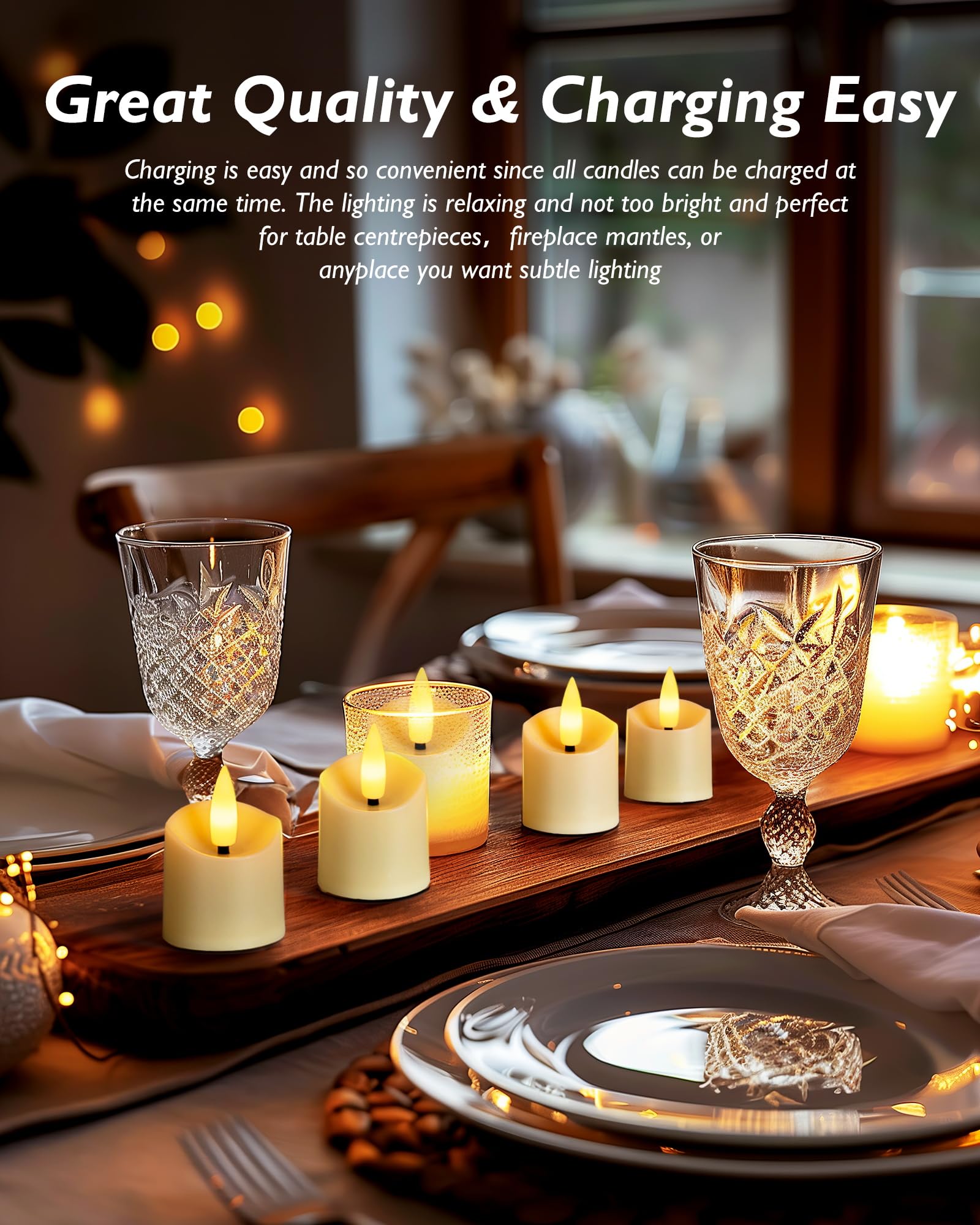 Homemory compact votive size fits most holders and luminary bags.