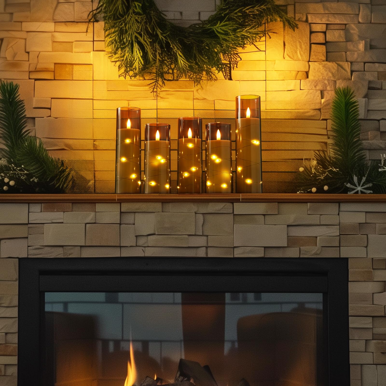 Homemory battery-operated candles create cozy, everyday ambiance.