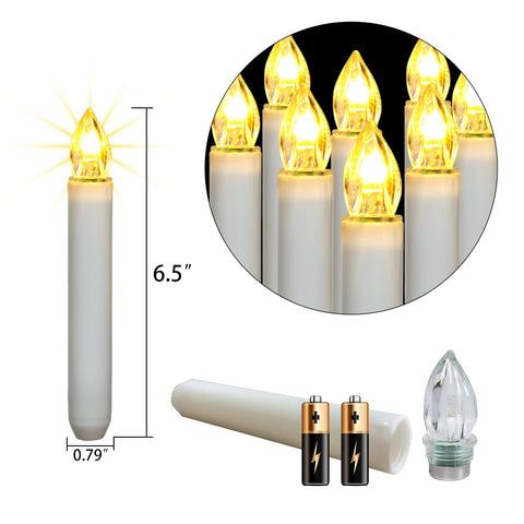 Homemory diamond-light taper candles create a luxe sparkle in celebrations.