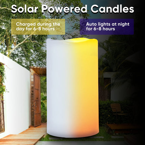 Homemory dusk-to-dawn sensor candle with automatic on-off outdoors