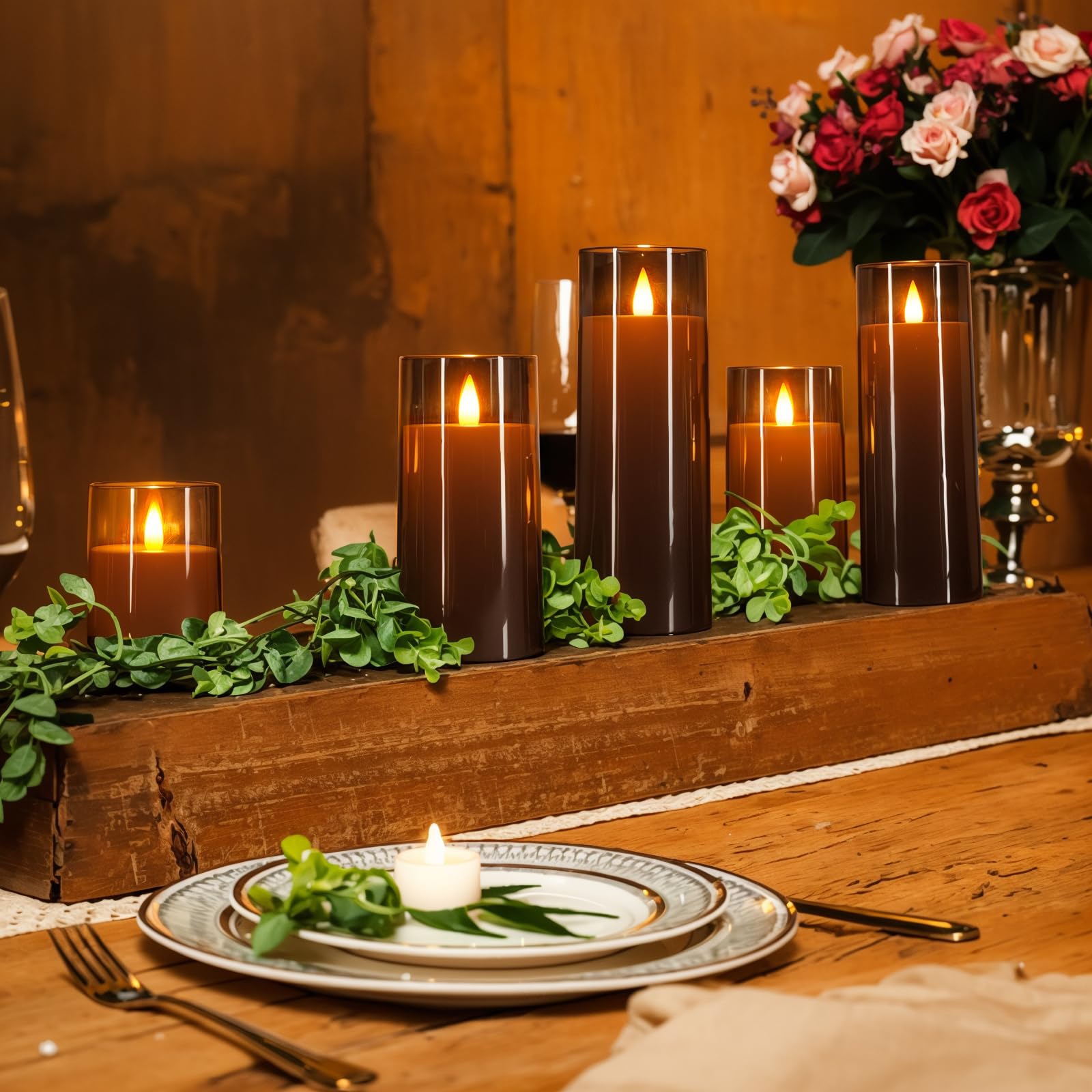 Homemory fireplace ambience candle enhances room mood without smoke