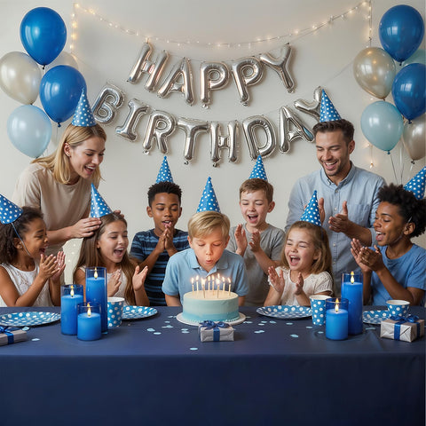 Homemory five-candle set provides versatile blue decor for homes.