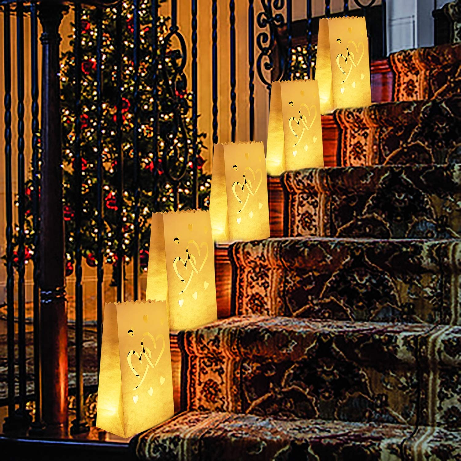 Homemory flameless candle luminary bag ensures safe ambiance