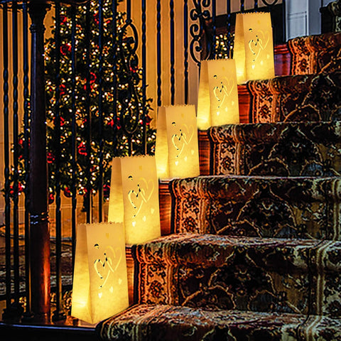Homemory flameless candle luminary bag ensures safe ambiance