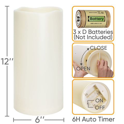 Homemory flameless candle emitting a warm, flickering glow without flame