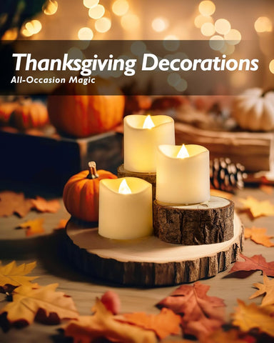 Homemory flameless candles ideal for mantels and shelves.