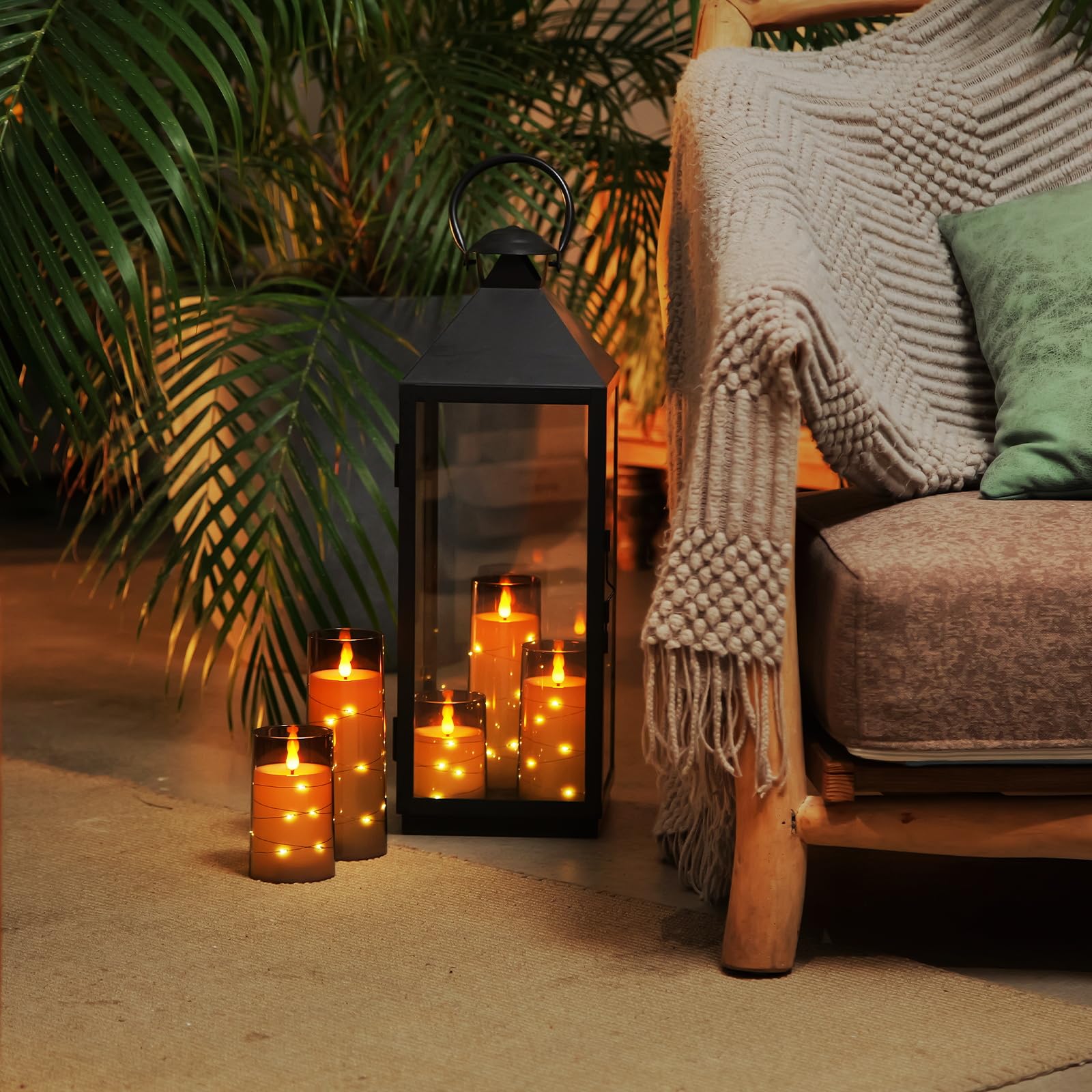 Homemory remote-controlled candles enable easy on/off and mood settings.