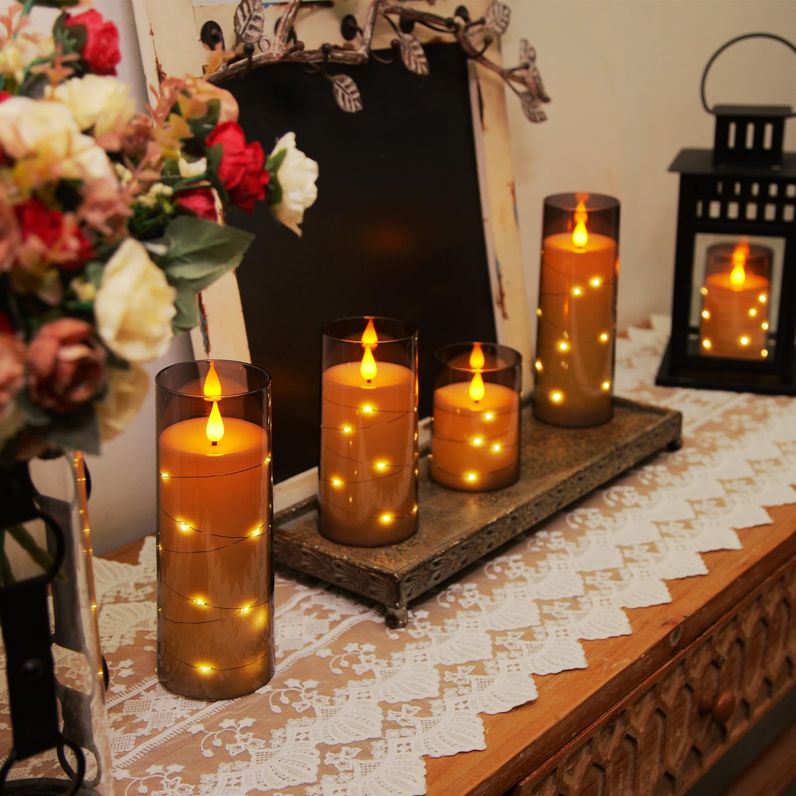 Timer-enabled Homemory candles offer convenient lighting schedules.