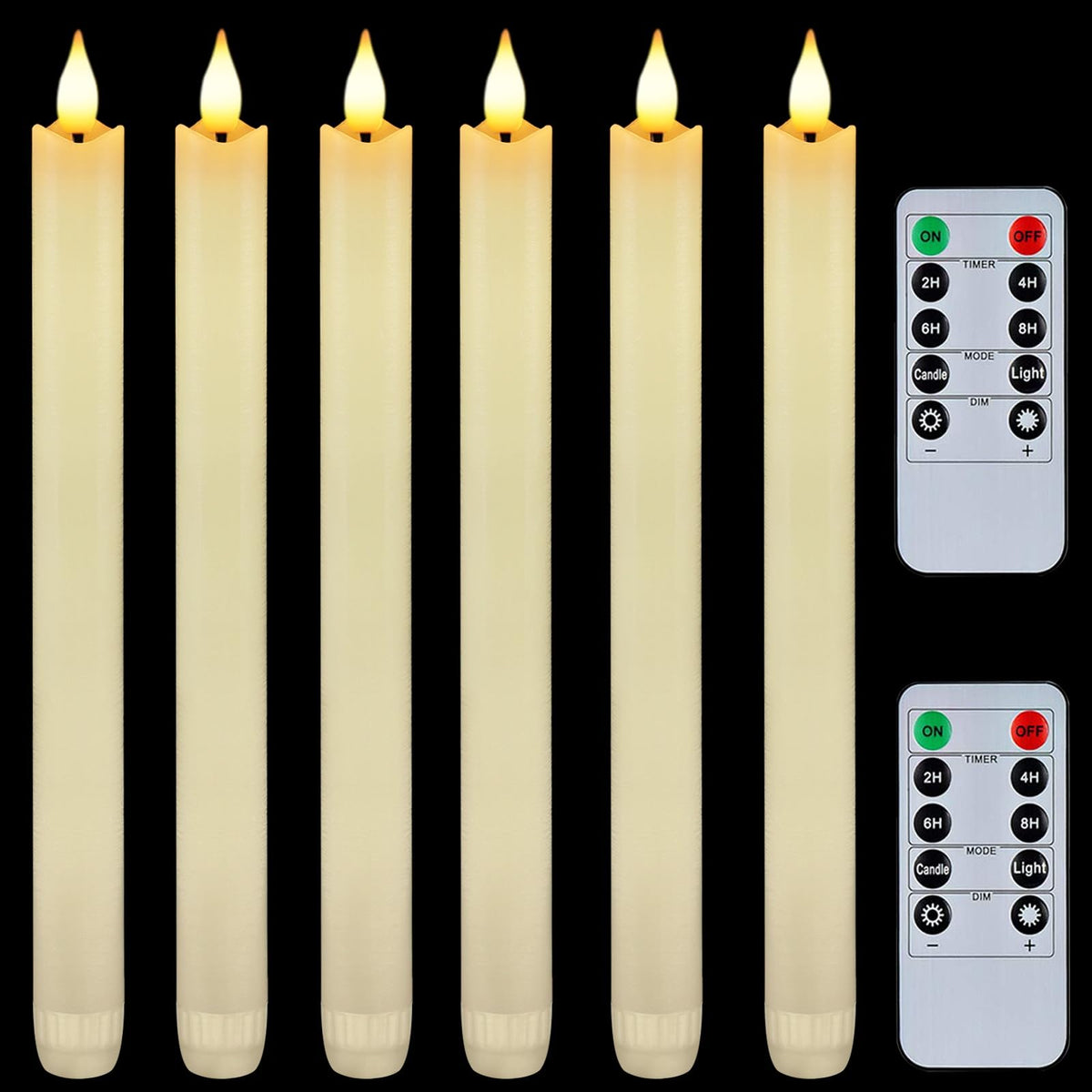 Homemory flameless taper candles with a realistic wax look for safe, elegant decor