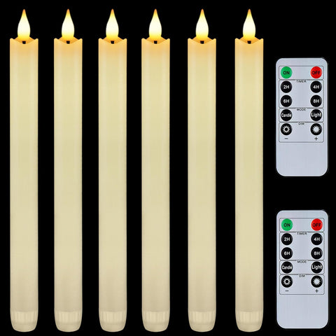 Homemory flameless taper candles with a realistic wax look for safe, elegant decor