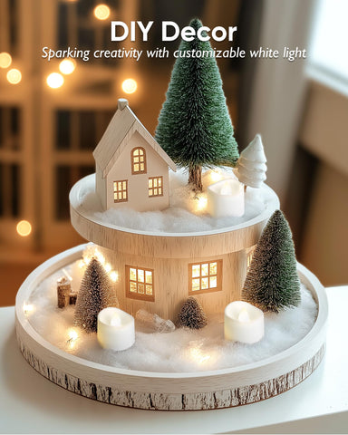 Homemory flameless tea light flicker for safe indoor ambiance.