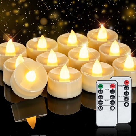 Homemory flameless tea light with remote for easy distant control and ambience
