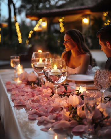 Homemory 200 Hours floating tealights enhance wedding tables with flickering realism.