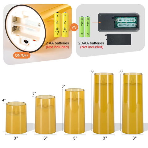 Homemory timer-enabled flameless candles for auto-schedule lighting.