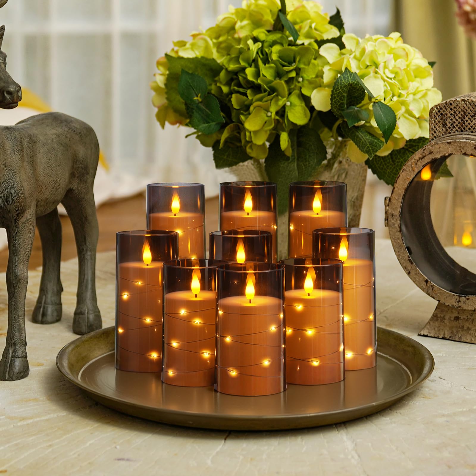 Gray acrylic shell offering durable, safe decor from Homemory