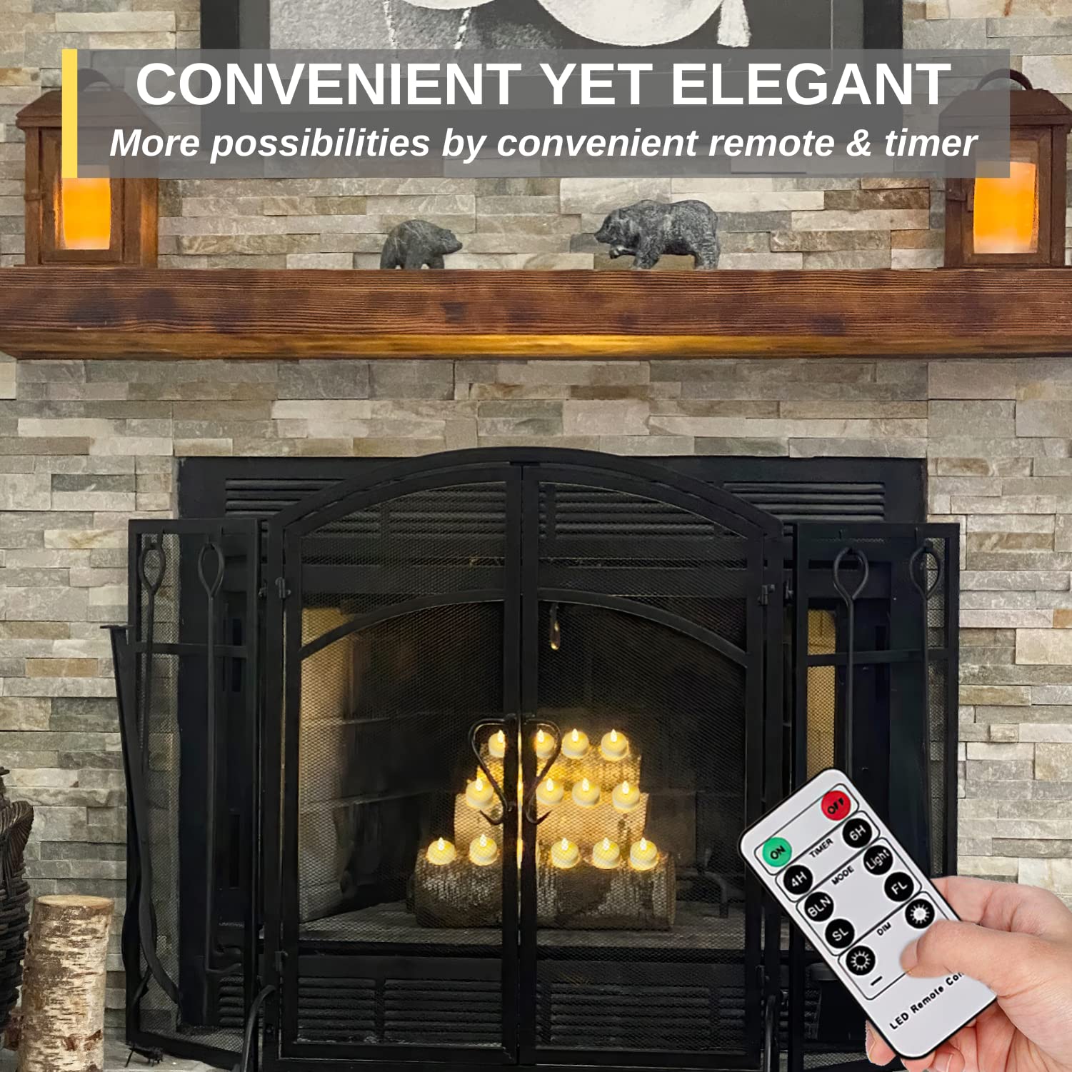 Homemory holiday decor tea light adds festive glow safely