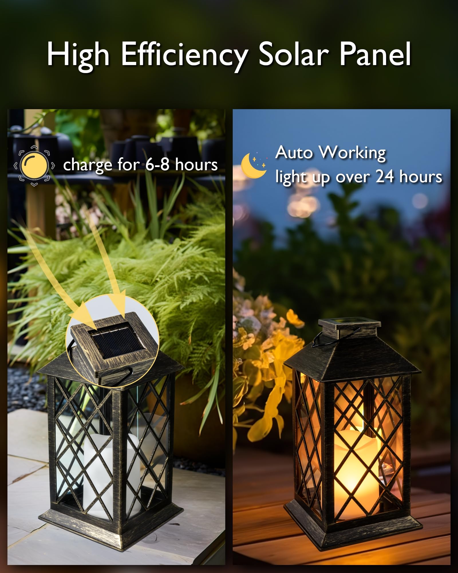 Durable Homemory lantern with IP44 protection for outdoor use.