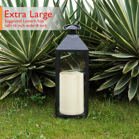 Homemory IPX5 weatherproof candle withstands rain and sun.