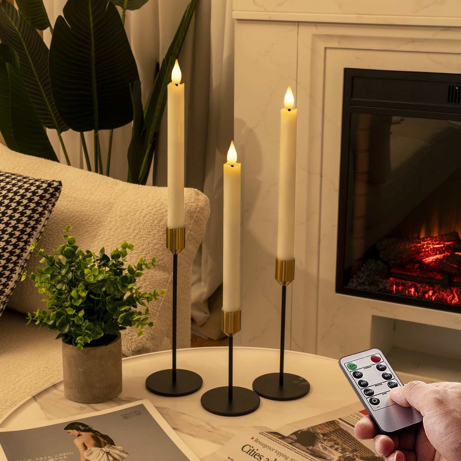 Homemory ivory taper candles designed to complement elegant table decor
