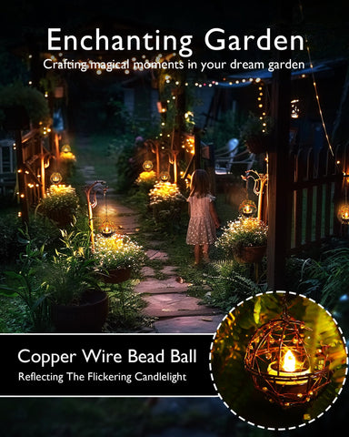 Homemory lanterns easily hang on trees or pergolas for instant ambience.