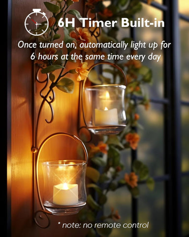 Homemory LED tea lights with secure battery ensure safe, flameless lighting