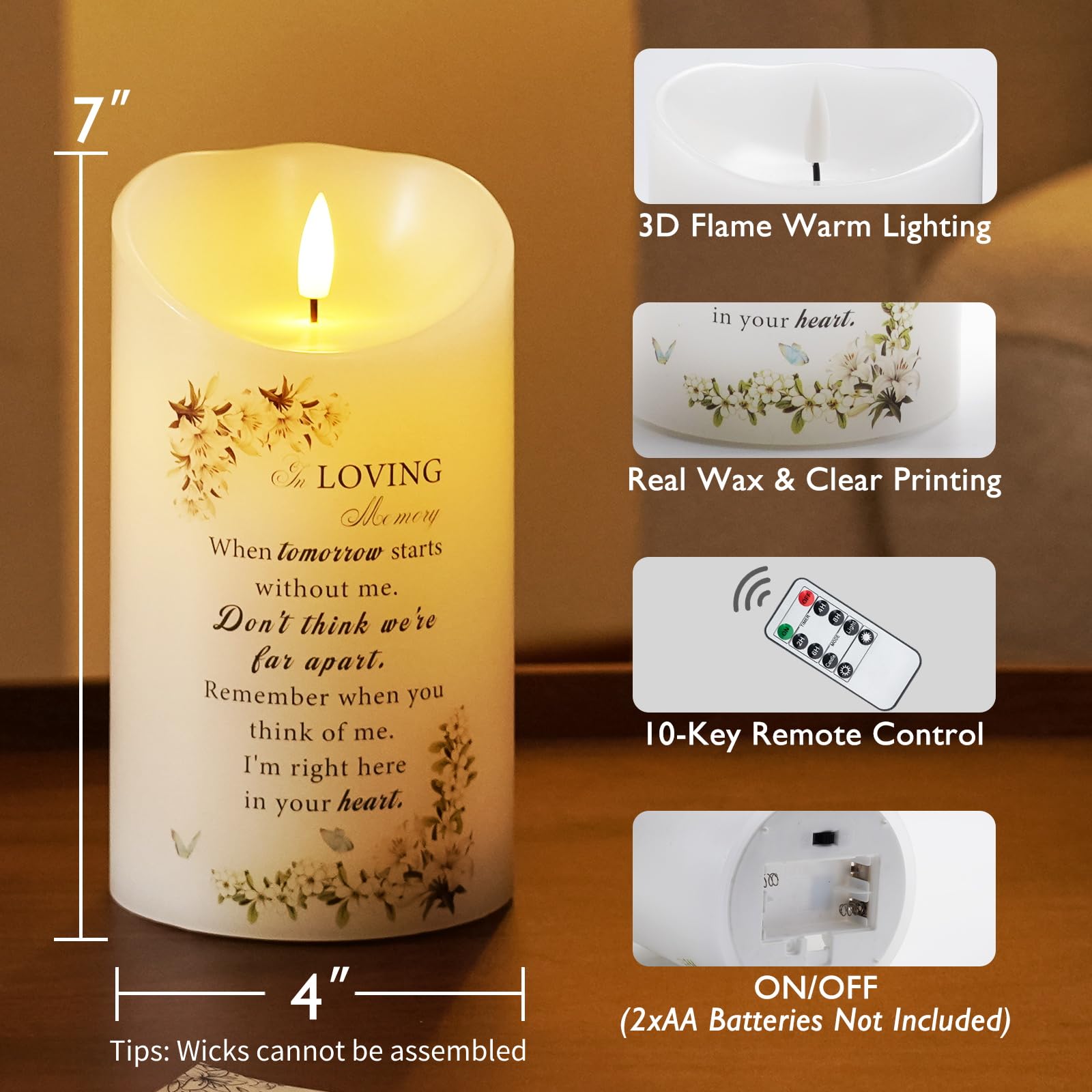 Homemory LED candle provides long-lasting, comforting glow beyond flowers