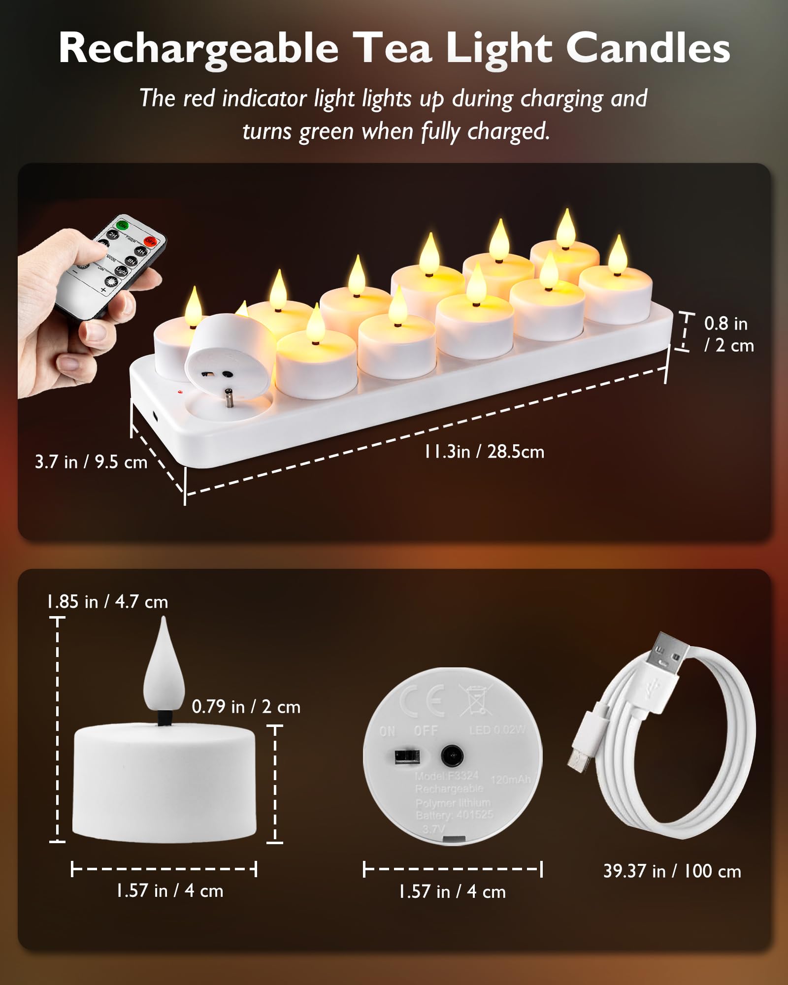 Homemory long-lasting tea light delivers up to 30 hours